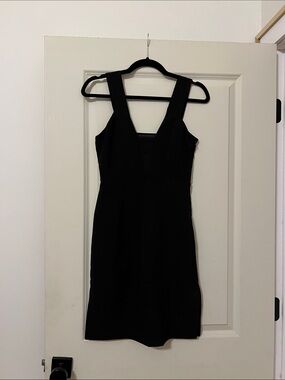 Gianni Bini Black V-Neck Strap Mini Dress